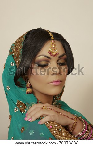 indian model portrait close up face