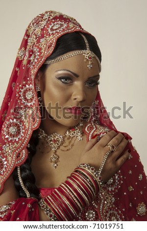 indian model with make up shot in the studio