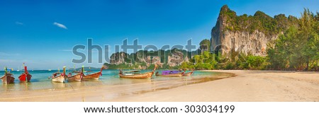 Panorama of the west Railay beach