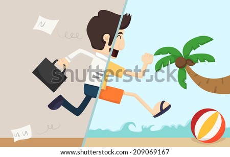 Businessman relaxing,  eps10 vector format