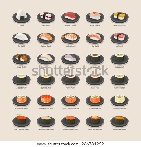 Sushi set , eps10 vector format