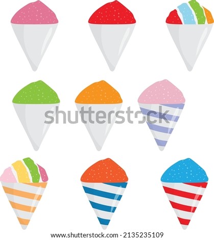 Snow Cone clipart cute vector