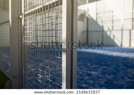 Padle tennis fence in court Stock fotó © 