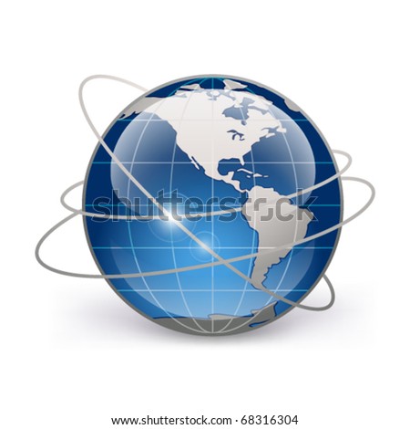 Icon of Earth on a white background The base map is from https://zulu.ssc.nasa.gov/mrsid/