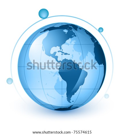 Icon of Earth on a white background The base map is from https://zulu.ssc.nasa.gov/mrsid/ 1 layer of data used for the detailed outline of the land