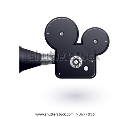 Video camera icon on a white background
