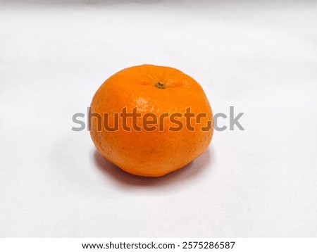 Similar – Image, Stock Photo unpeeled round ripe orange mandarin