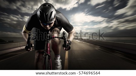 Similar – Image, Stock Photo Cyclists in the tunnel