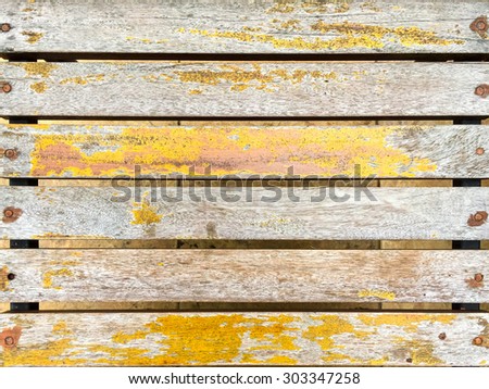 Old wood background from chair with nail.