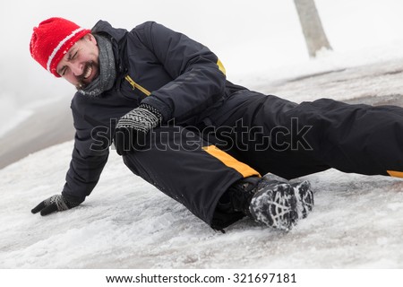 Similar – Image, Stock Photo Winter Streets ice road