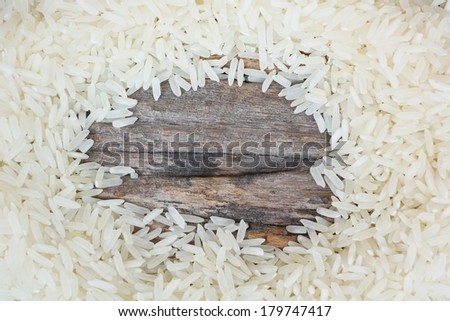 Close up of raw rice grain - texture