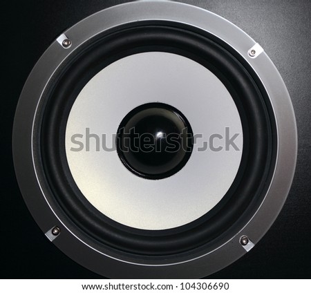 the center of a big speaker closeup
