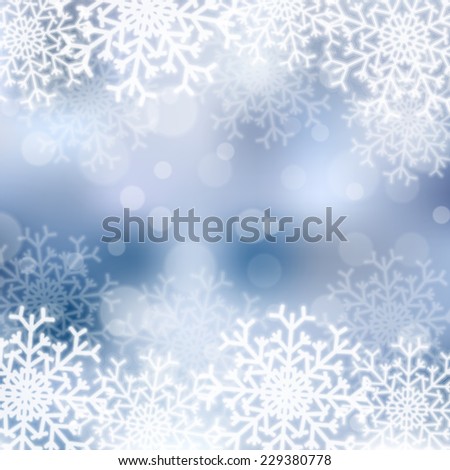 Christmas Background With Snowflakes. Vector Illustration - 229380778 : Shutterstock