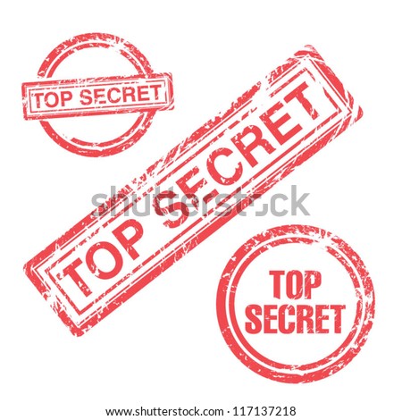 Top Secret Stamp Collection Stock Vector Illustration 117137218 ...