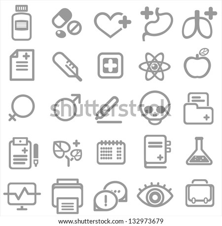 medical icons, vector illustration