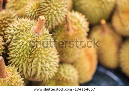 Durian, king of fruit, famous fruit in Thailand,Durain delicious ,gold shell so mature, be appetzing