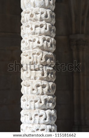 Pillar, Detail of Batalha monastery, unesco world cultural heritage, Portugal