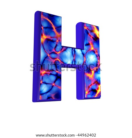 Abstract 3d Letter With Futuristic Texture - H Stock Photo 44962402 ...