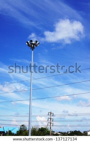 street light pole against the sky