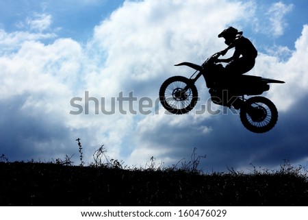 motocross in sunny sky. element of sport design