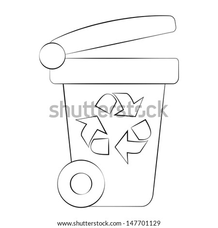 Stock Images similar to ID 78010330 - illustration of trash bin full...