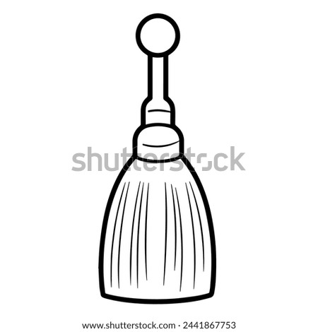 Vector illustration of a cleaning brush outline icon, ideal for housekeeping projects.