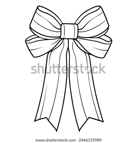 Vector illustration of a minimalist ribbon outline.