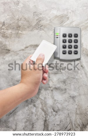 hand use key card  for Security entrance pad