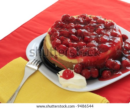 Delicious cherry cheese cake