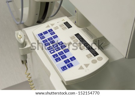 electronic medical control pad for c.a.t. scanner