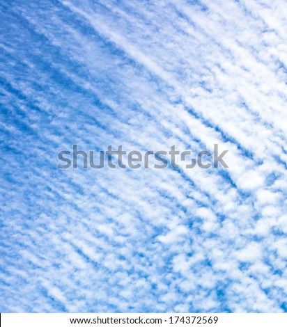 Blue sky with porous clouds in the summer in Sunny weather