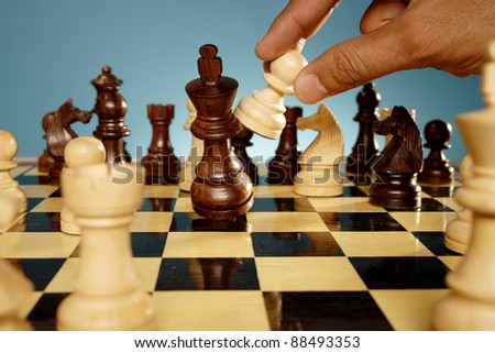 The king is checkmated, game of chess comes to an end