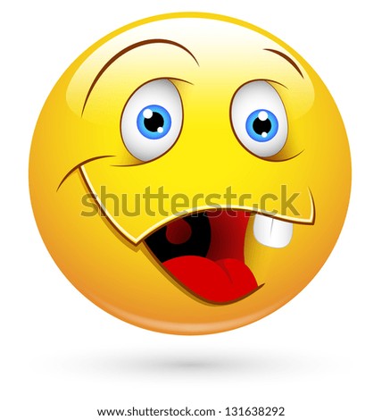 Smiley Illustration - Dumb Face - 131638292 : Shutterstock