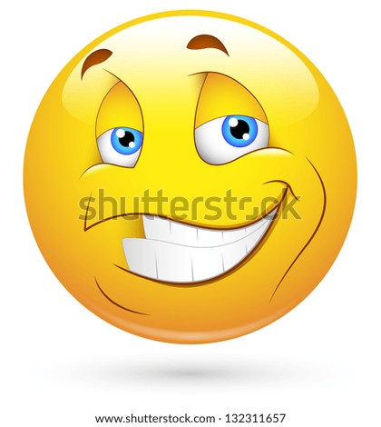 Smiley Vector Illustration - Tooth Smile Face - 132311657 : Shutterstock