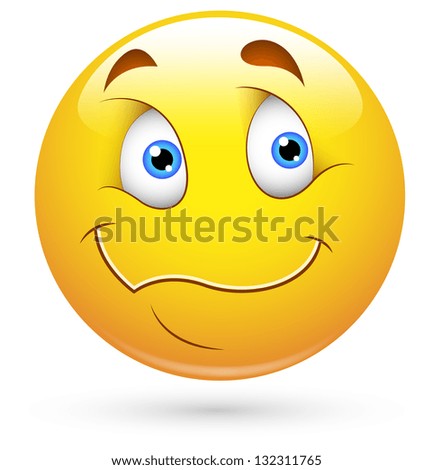 Smiley Vector Illustration - Wondering Face - 132311765 : Shutterstock