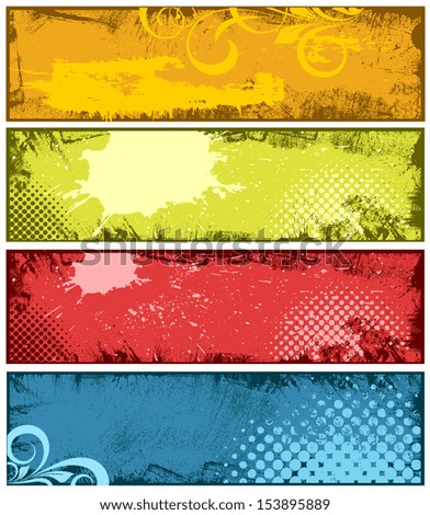 Colorful Grunge Banner Backgrounds