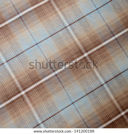 Fabric square brown Scottish