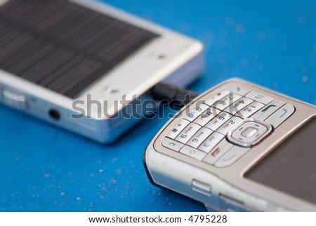 solar charger powered cellphone