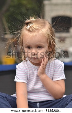 baby with static electric hair