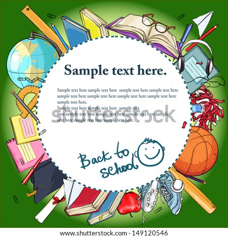 Back to School background with sample text.