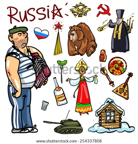 Russia cartoon collection