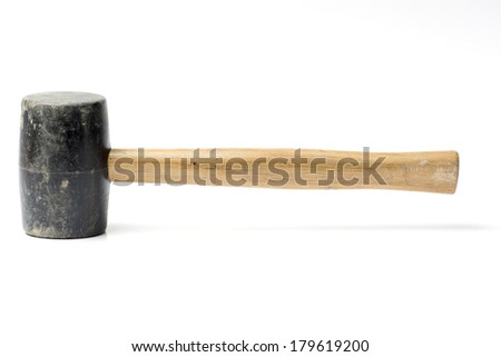 Used rubber mallet.