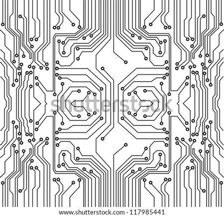 computer circuit board. vector illustration