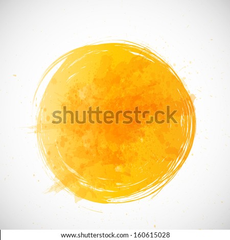 Grunge background. Orange vector stamp