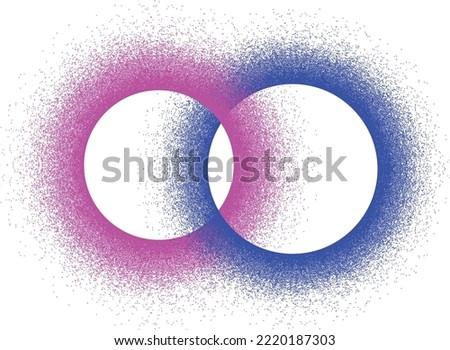 Business Corporate Abstract Logo Design . Two  Circles in Chain . Infinite Shape Cycle Creative Symbol 