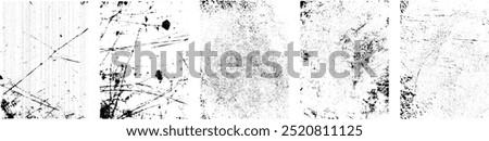 Grunge textures set. Collection of vector overlay, distress, textures .Simply Place texture over any Object to Create grunge,splattered ,dirty effect .Various distressed backgrounds for your design. 