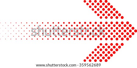 sideways. dotted sign. Arrow element for your design.Striped direction. vector illustration