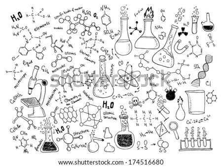 Hand Drawn Chemistry Stock Vector Illustration 174516680 : Shutterstock