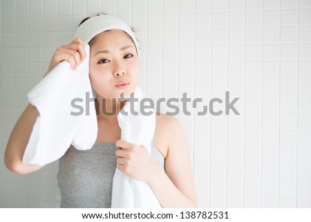 Beauty and health of young asian woman