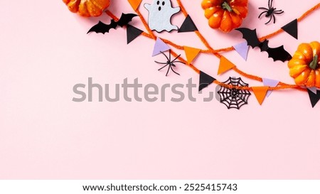 Similar – Image, Stock Photo Pink pennant and autumn anemone in garden